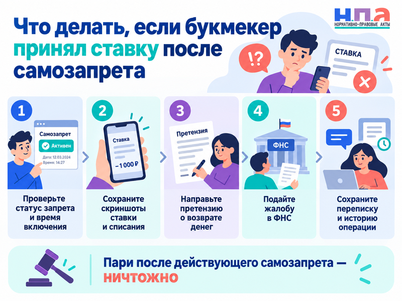 Как установить самозапрет на ставки и казино через Госуслуги