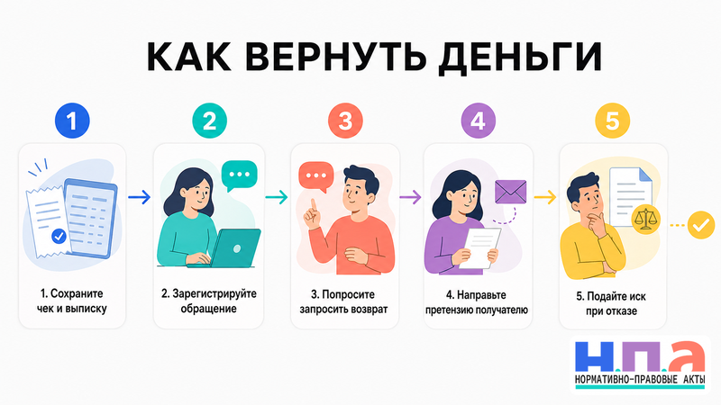 Как вернуть деньги, ошибочно отправленные другому человеку по СБП