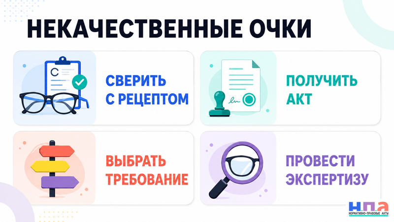 Как вернуть деньги за неправильно изготовленные очки