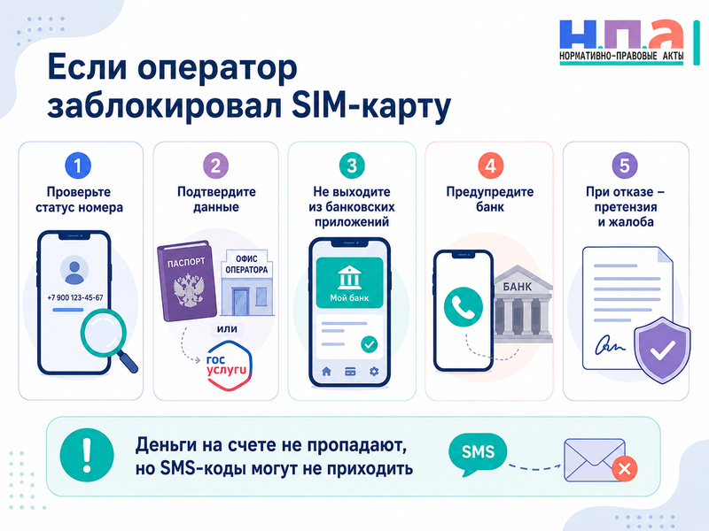 Как восстановить SIM-карту, заблокированную из-за неподтвержденных данных, и доступ к банкам