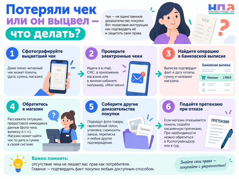 Как восстановить кассовый чек, если он потерян или выцвел