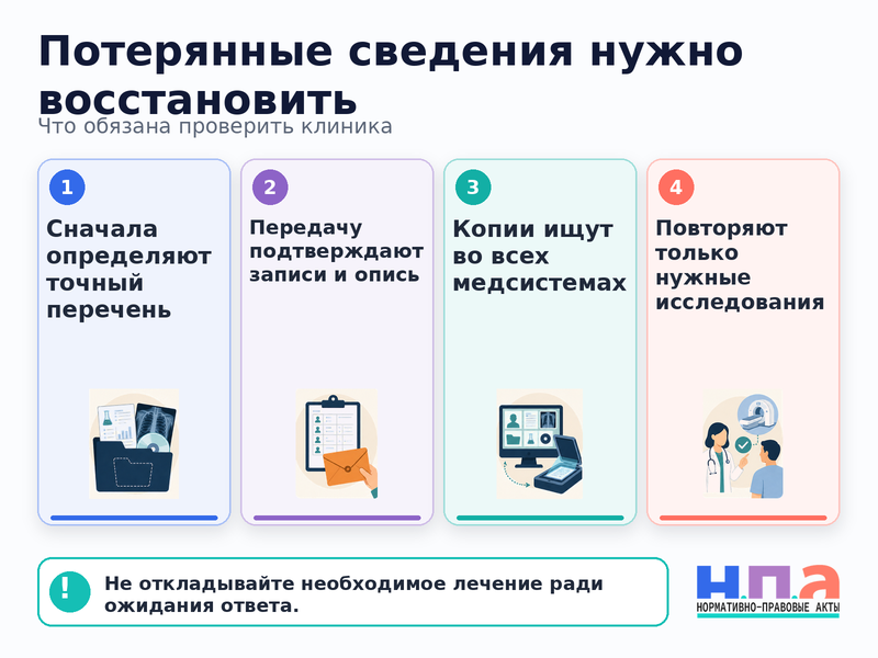 Как восстановить медицинские документы, потерянные клиникой