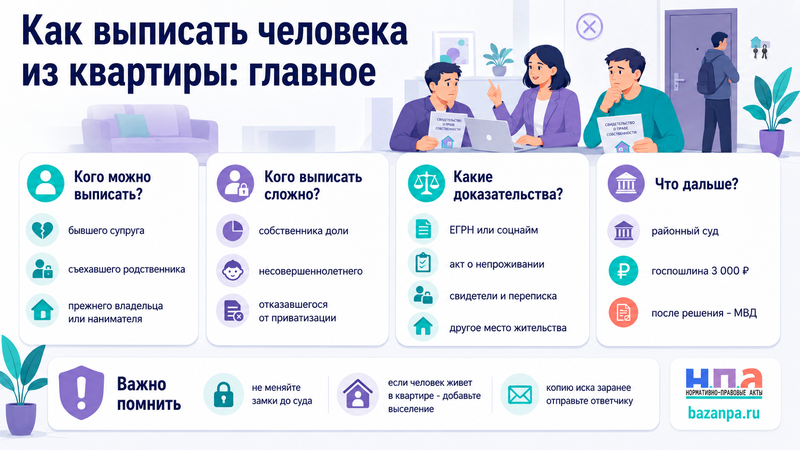 Как выписать человека из квартиры через суд
