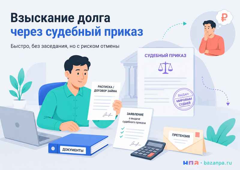 Как взыскать долг через судебный приказ: инструкция для кредитора