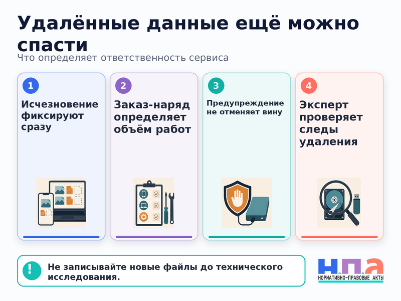 Как взыскать компенсацию за удаленные данные после ремонта