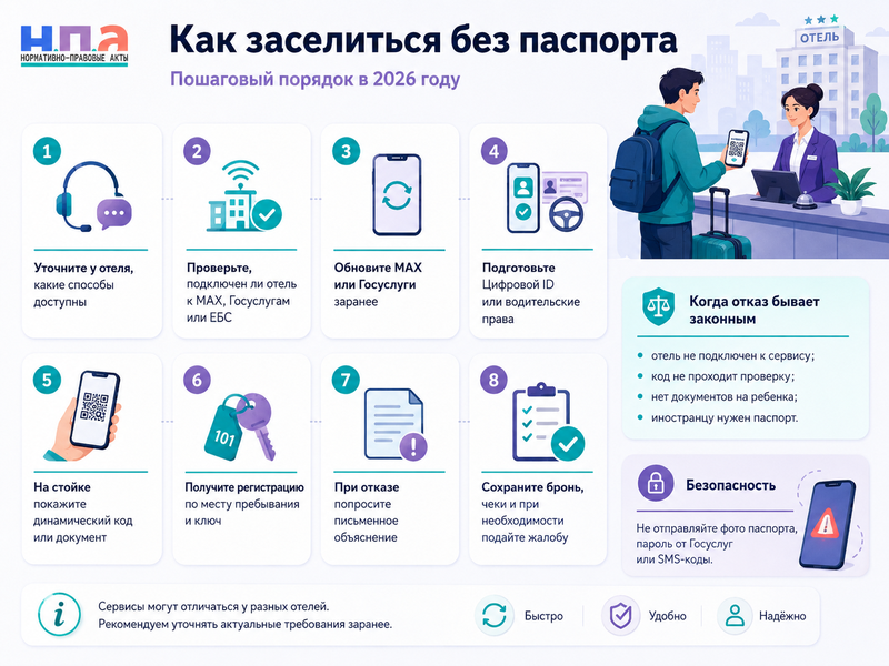Как заселиться в гостиницу без паспорта в 2026 году Цифровой ID, Госуслуги и биометрия