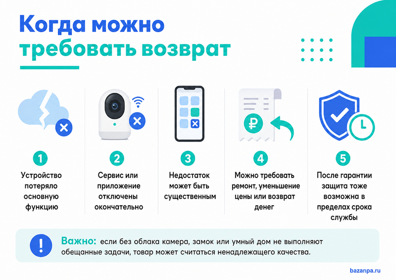Камера или устройство перестали работать после отключения приложения либо облачного сервиса