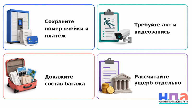 Камера хранения на вокзале не открылась или потеряла вещи как получить компенсацию