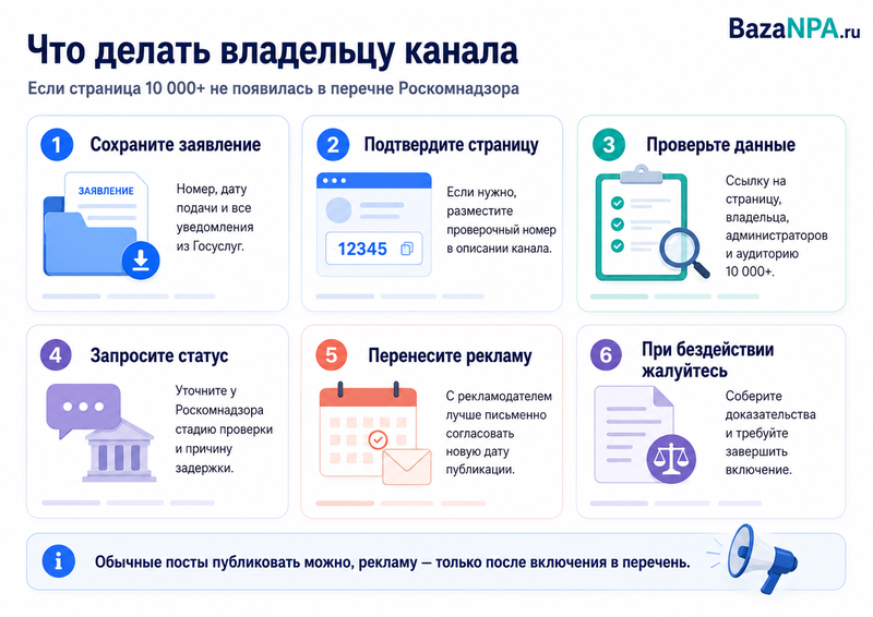 Канал не появился в перечне Роскомнадзора