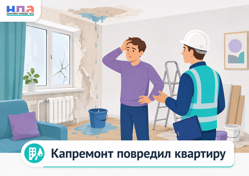 Капитальный ремонт повредил квартиру, окна или инженерные сети кто возмещает ущерб