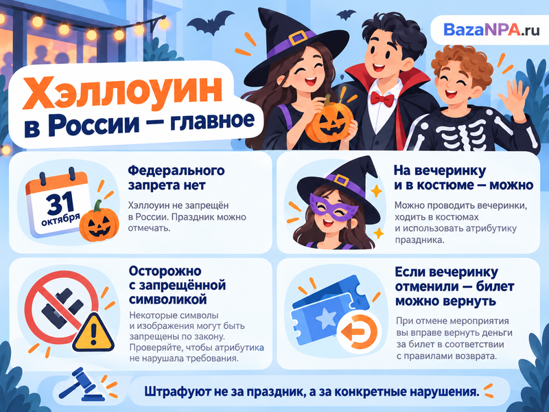 Хэллоуин в России - можно ли идти на вечеринку и за что штрафуют
