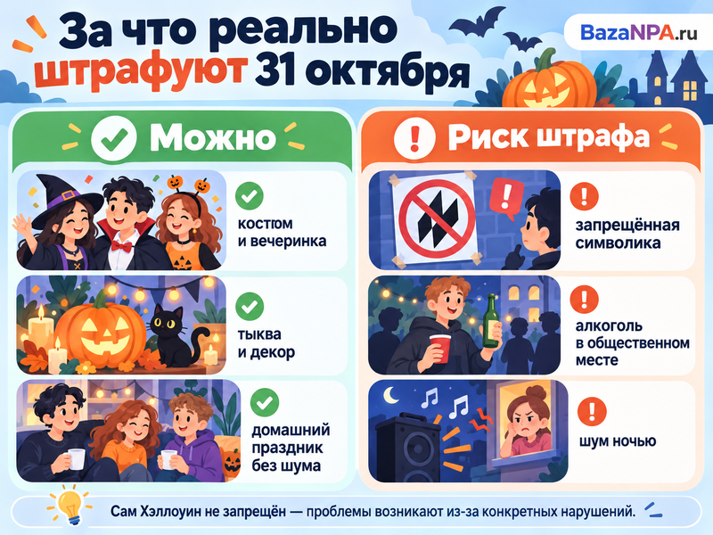 Хэллоуин в России - можно ли идти на вечеринку и за что штрафуют