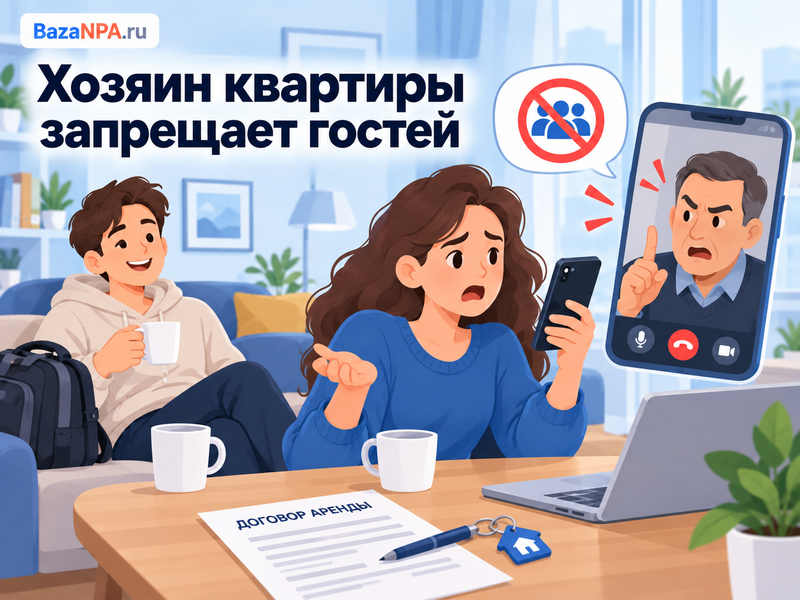 Хозяин съёмной квартиры запрещает гостей - нужно ли согласовывать визиты