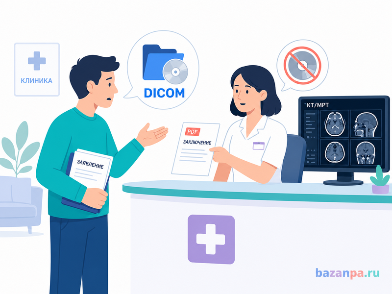 Клиника не выдаёт КТ, МРТ или рентген в исходном формате DICOM