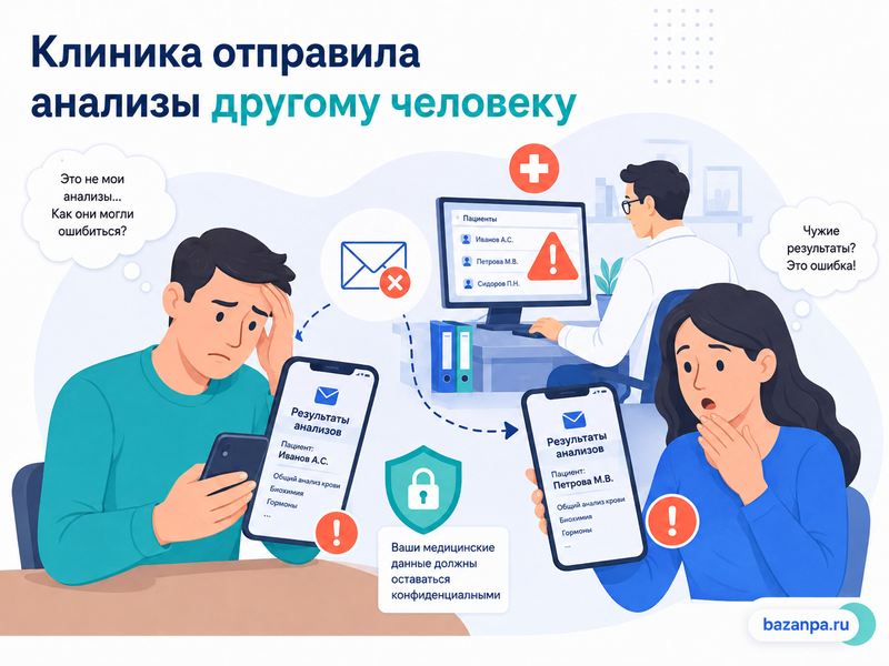 Клиника отправила результаты анализов, диагноз или выписку другому человеку что делать