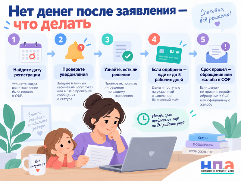 Когда СФР перечислит ежегодную семейную выплату после заявления