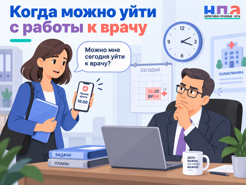 Когда можно уйти с работы к врачу