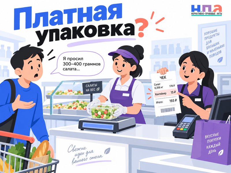 Когда упаковка развесного товара должна быть бесплатной