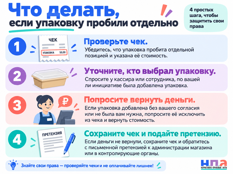 Когда упаковка развесного товара должна быть бесплатной