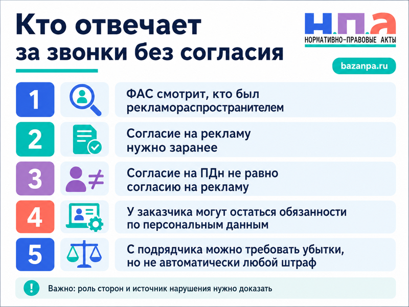 Колл-центр звонил клиентам без согласия кто отвечает за нарушение и возмещает потери