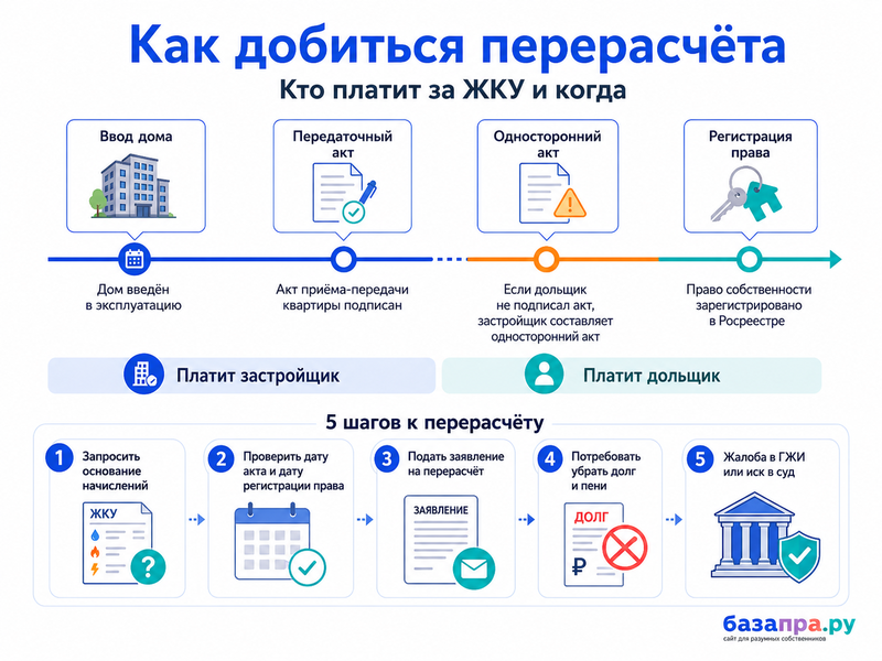 Коммунальные платежи до акта приёма-передачи квартиры кто должен платить