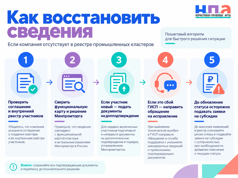 Компания отсутствует среди участников промышленного кластера