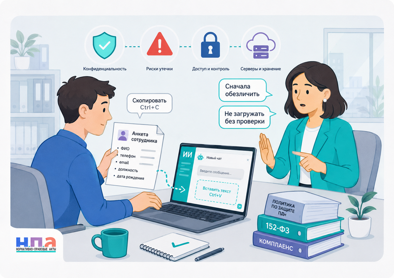 Компания загружает персональные данные работников или клиентов в нейросеть согласие, локализация и риски утечки