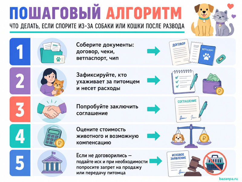 Кому достанется собака или кошка после развода собственность, расходы и общение