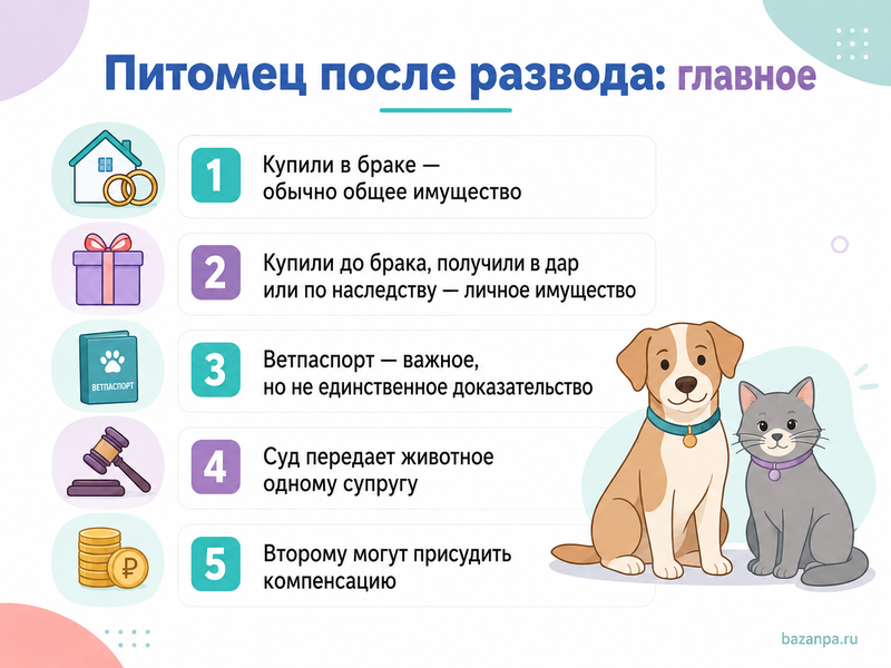 Кому достанется собака или кошка после развода собственность, расходы и общение