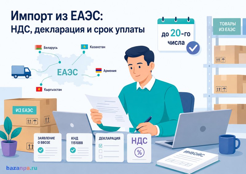 Косвенные налоги при импорте из ЕАЭС в 2026 году: новая декларация, заявление о ввозе и срок уплаты