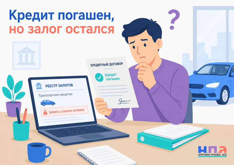 Кредит погашен, но имущество осталось в Реестре уведомлений о залоге как удалить запись