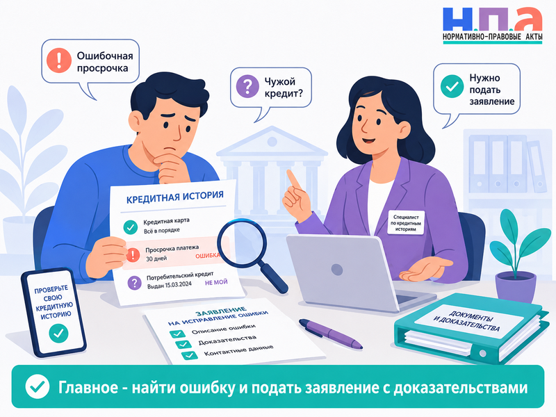 Кредитная история испорчена ошибочно как исправить