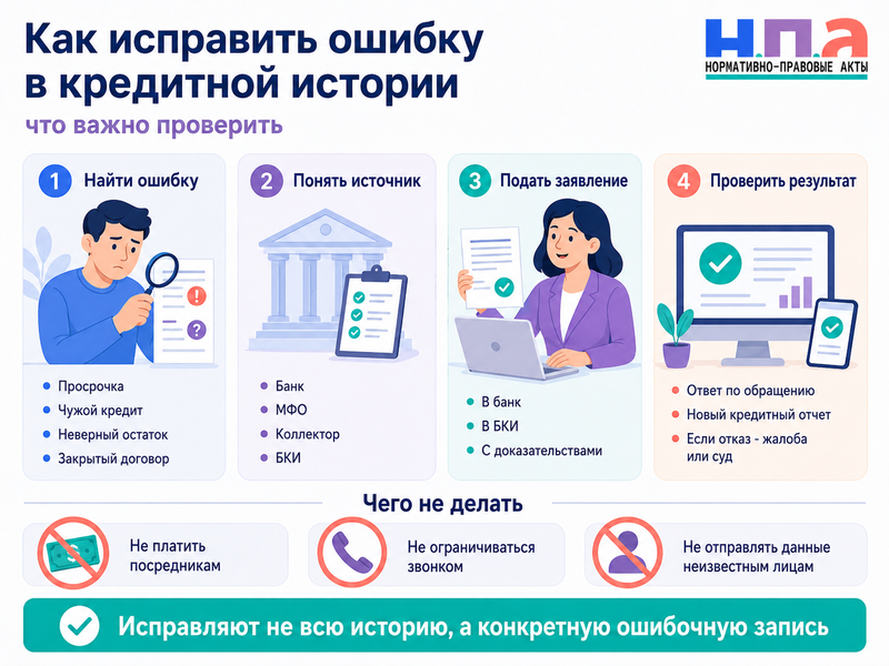 Кредитная история испорчена ошибочно как исправить