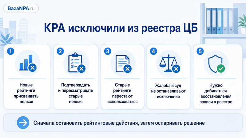 Кредитное рейтинговое агентство исключили из реестра Банка России