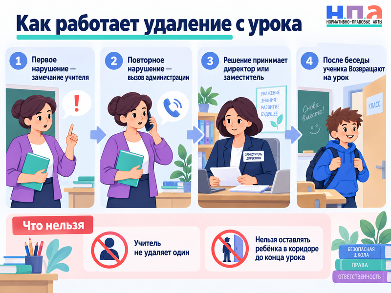 Кто может удалить ученика с урока