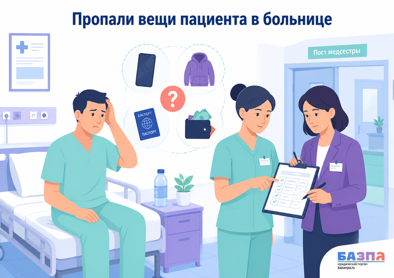 Кто отвечает за одежду, телефон, деньги и документы, пропавшие в больницеКто отвечает за одежду, телефон, деньги и документы, пропавшие в больнице
