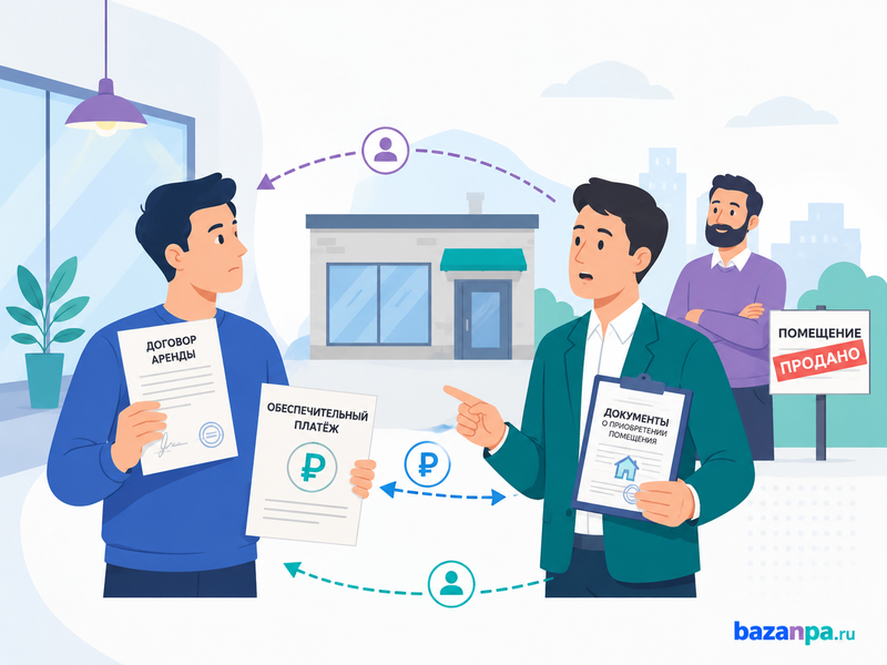 Кто возвращает обеспечительный платёж, если арендованное помещение продали