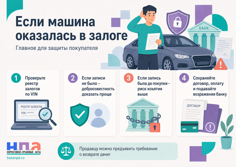 Купили автомобиль, который оказался в залоге у банка кто заберет машину и как защитить покупателя