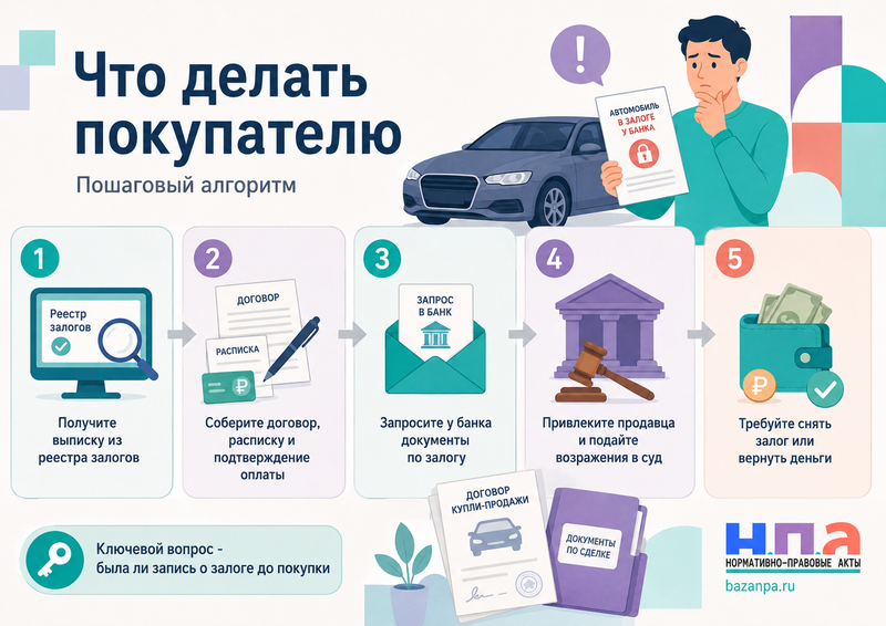 Купили автомобиль, который оказался в залоге у банка кто заберет машину и как защитить покупателя