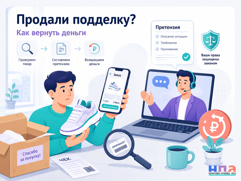 Купили подделку вместо оригинала как вернуть деньги и пожаловаться продавцу