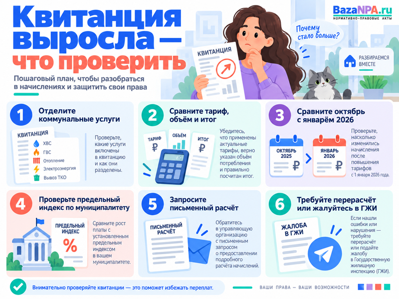 Квитанция за ЖКХ выросла с 1 октября 2026 года - как проверить начисления