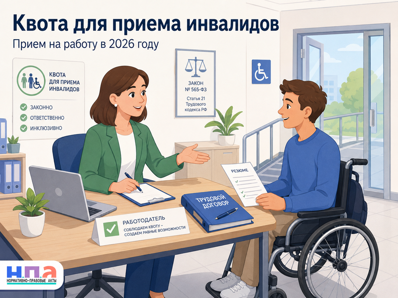 Квота для приема инвалидов на работу в 2026 году расчет, отчетность и ответственность работодателя