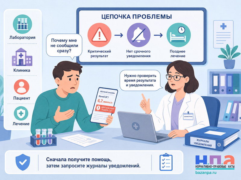 Лаборатория не сообщила о критическом результате анализа как взыскать вред