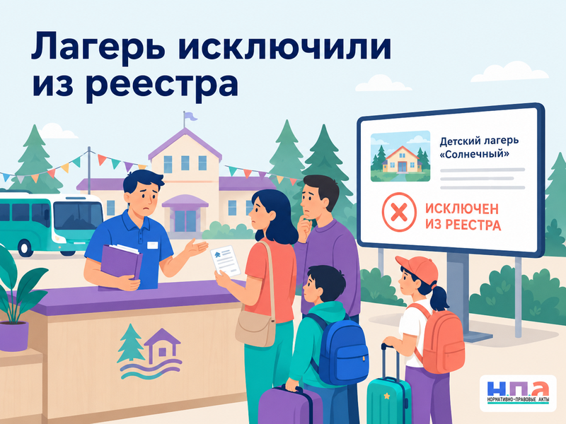 Лагерь исключили из регионального реестра