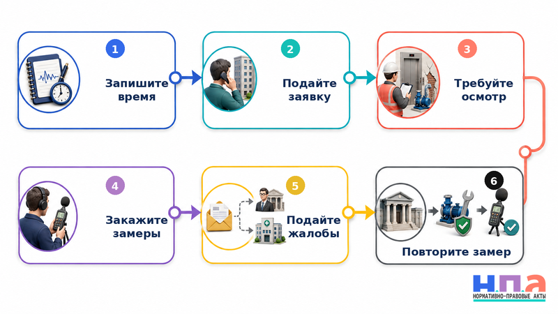 Лифт, насос или тепловой пункт создают шум и вибрацию как добиться ремонта