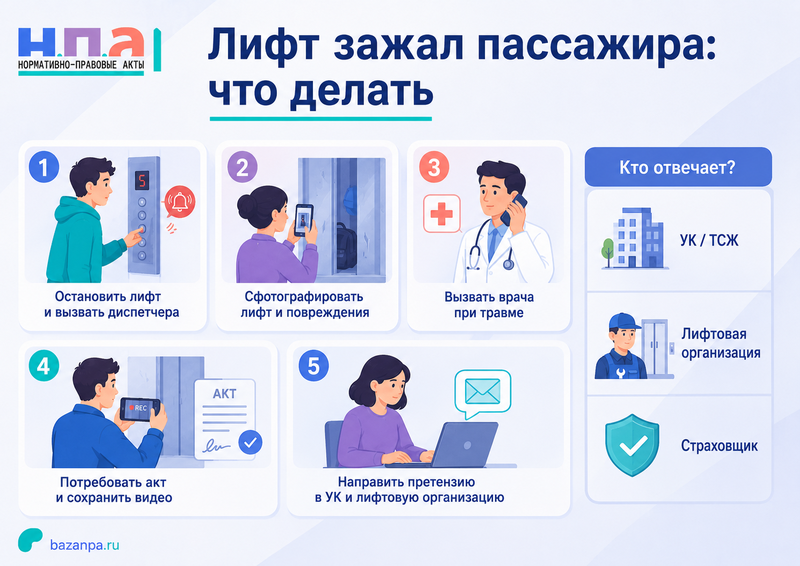 Лифт зажал пассажира либо повредил коляску, велосипед или вещи: кто отвечает за ущерб