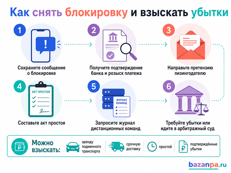 Лизинговая компания дистанционно заблокировала автомобиль или оборудование из-за ошибки в платеже