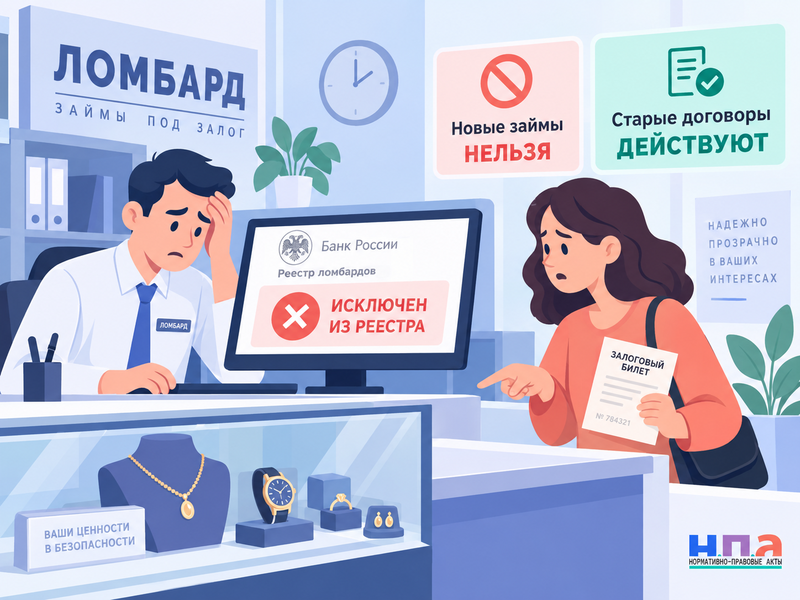Ломбард исключили из реестра Банка России