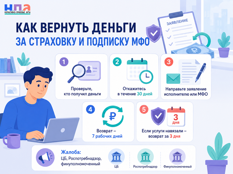 МФО навязала страховку, подписку или платную услугу как отказаться и вернуть деньги в 2026 году