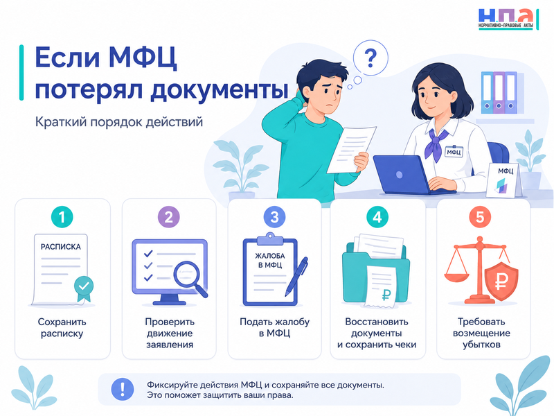 МФЦ потерял документы или нарушил срок оказания услуги жалоба и взыскание убытков